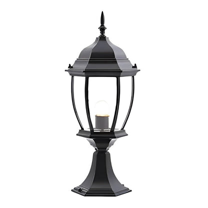 [Open-Box] Led Waterproof Black Vintage Outdoor Solar Fence Post Lights with Remote