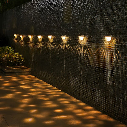 Waterproof Solar Fence Lights Outdoor LED Garden Wall Light