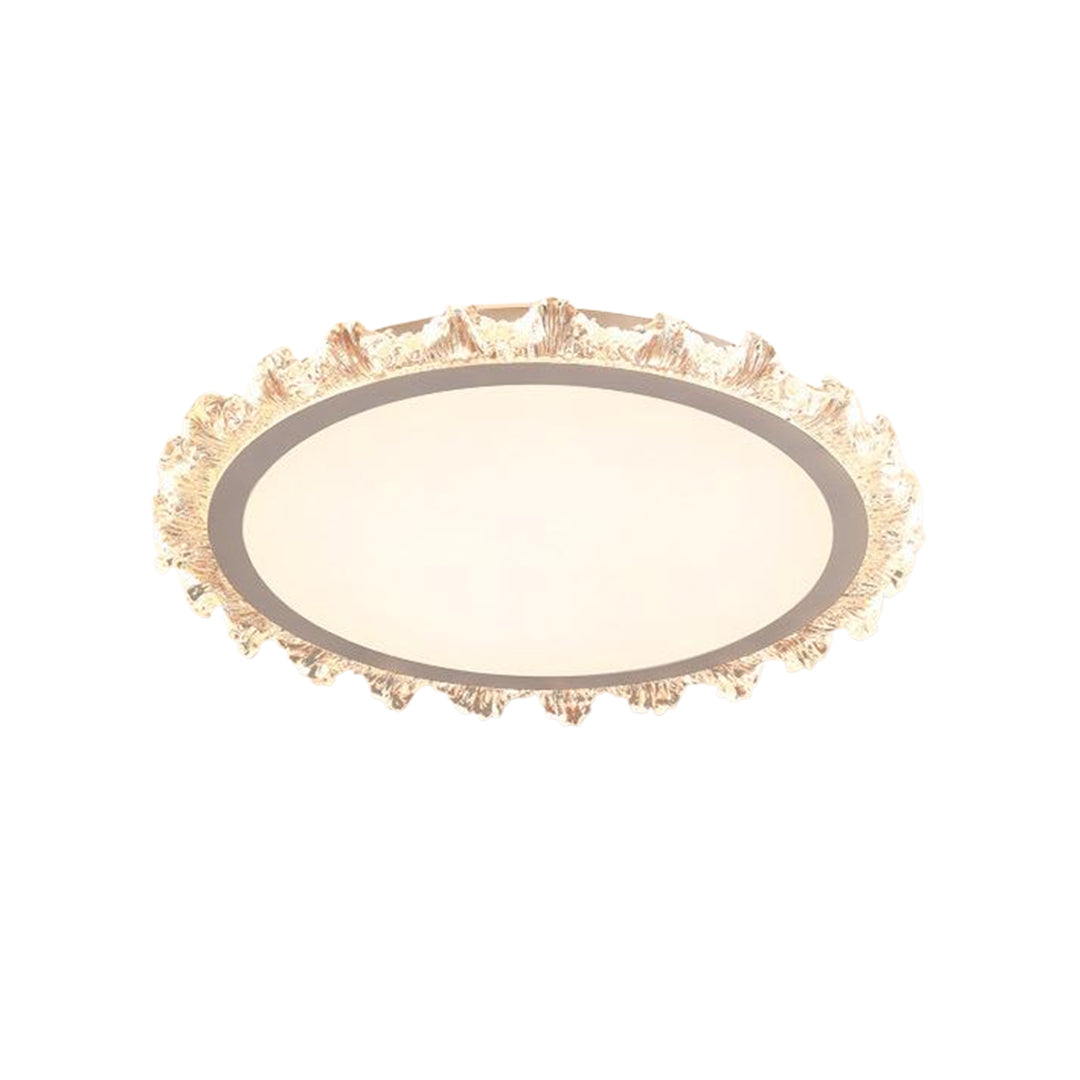 White Round LED Ceiling Light French Full Spectrum Ultra-Thin Flush Mount Light
