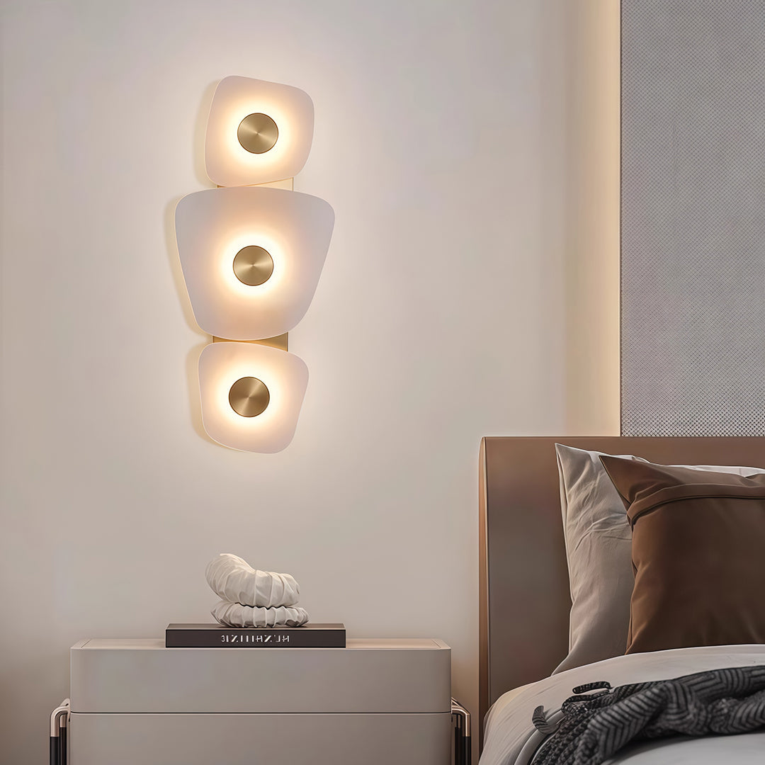 Wall Art Lighted Italian Minimalist Copper Marble Lamp