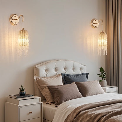 Wall Lights with Crystals Glam Gold Finish Luxury Lamp