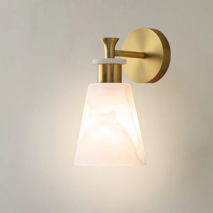 Wall Sconce LED Light Minimalist Luxury Brass Marble Lamp