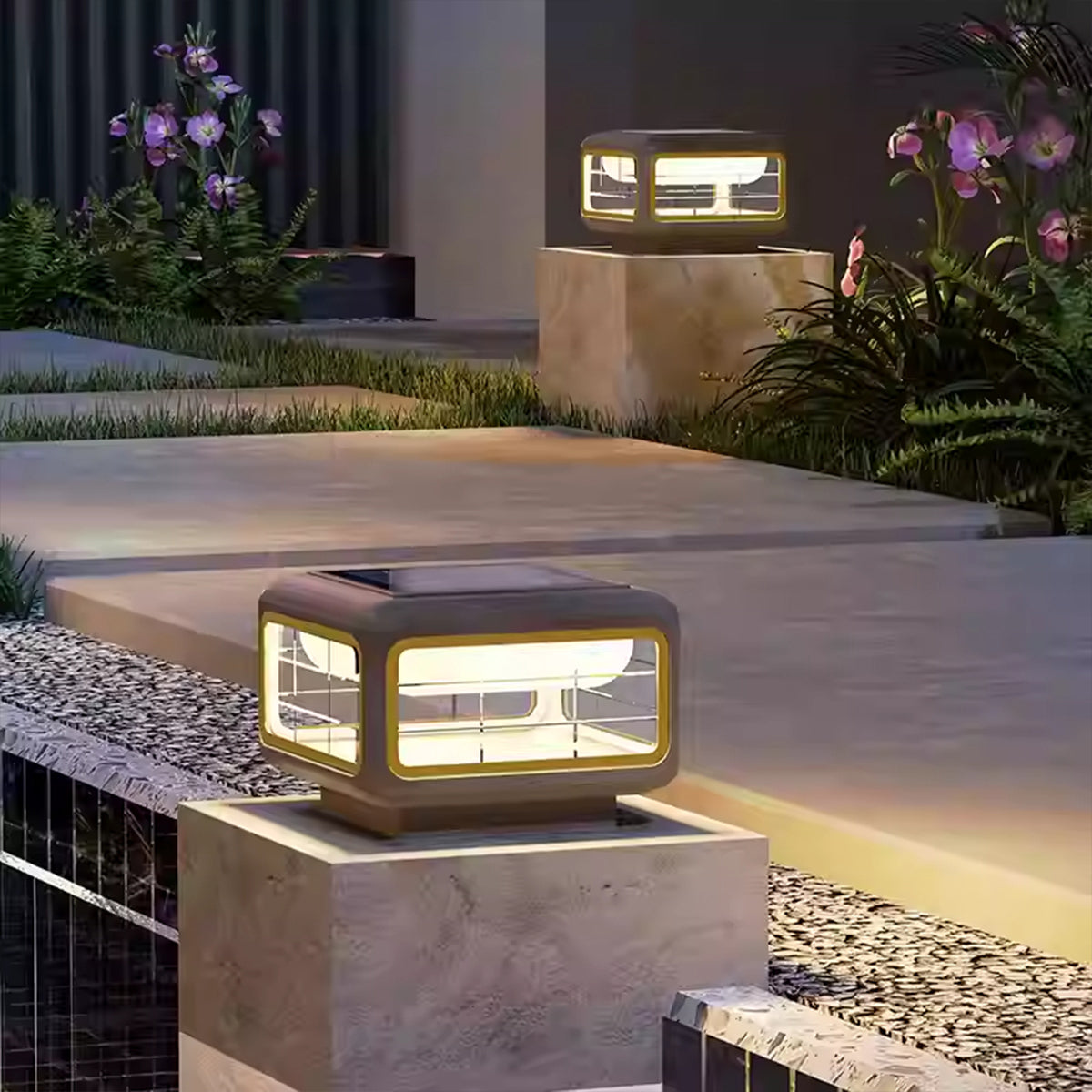 Waterproof Outdoor Pillar Light Modern Minimalist Style