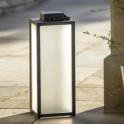[Open-Box] Square Lantern Portable Rechargeable LED Waterproof Solar Lawn Lights