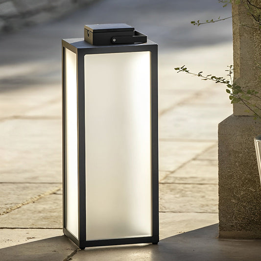 [Open-Box] Square Lantern Portable Rechargeable LED Waterproof Solar Lawn Lights