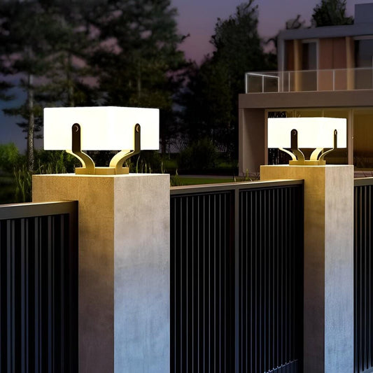 [Open-Box]Square IP65 Waterproof LED Creative Modern Solar Fence Post Lights