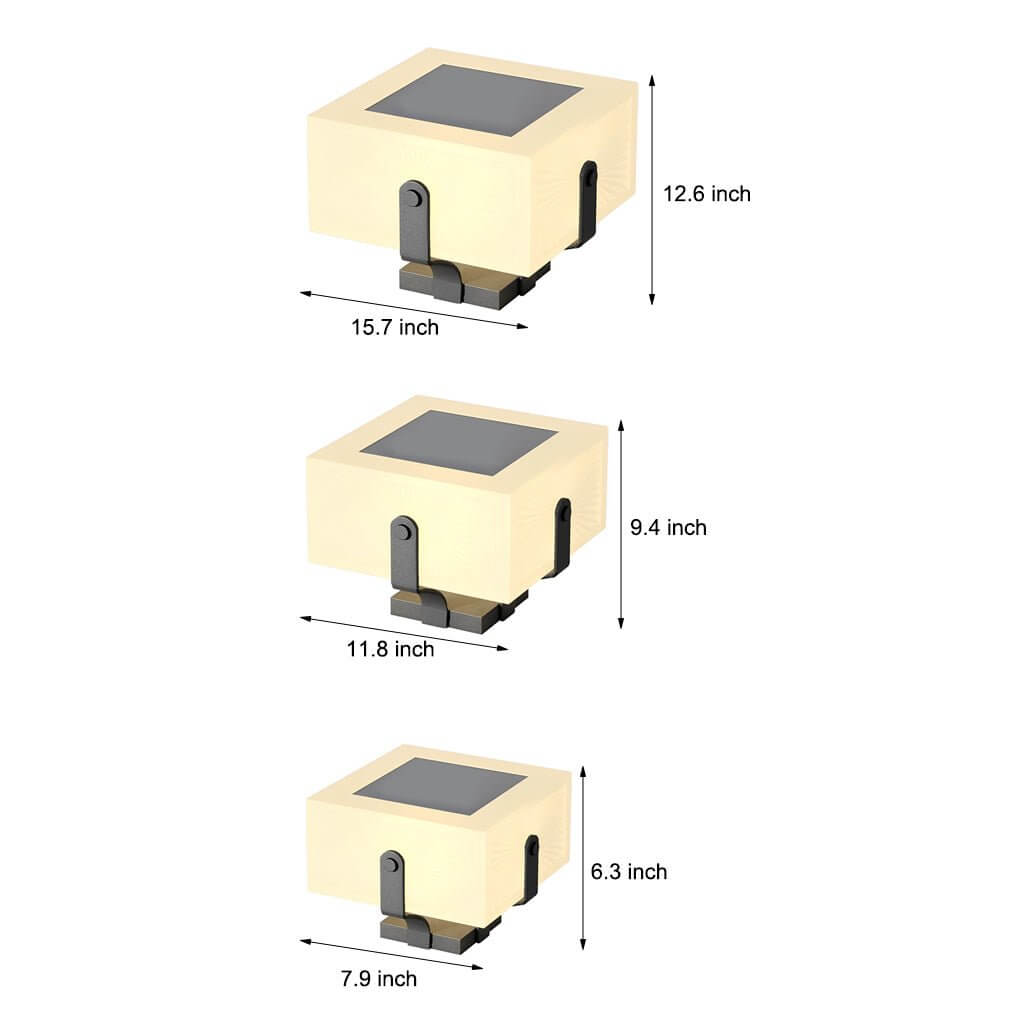 [Open-Box]Square IP65 Waterproof LED Creative Modern Solar Fence Post Lights