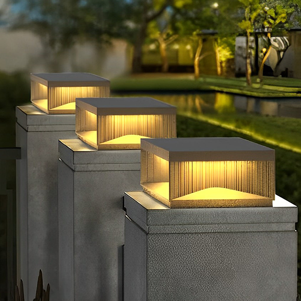 [Open-Box]Square Outdoor Pillar Lights Stripe Decorative LED Light