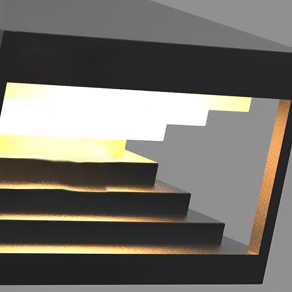 [Open-Box]Square Pillar Lights Creative Waterproof Black Modern Light
