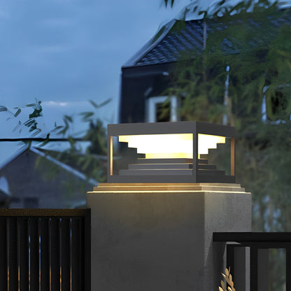 [Open-Box]Square Pillar Lights Creative Waterproof Black Modern Light