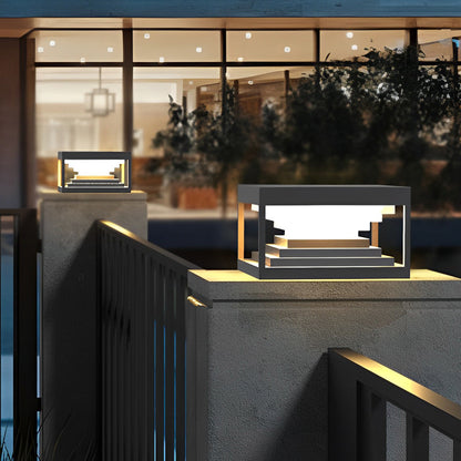 [Open-Box]Square Pillar Lights Creative Waterproof Black Modern Light