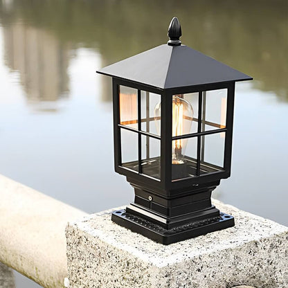 [Open-Box]Stone Light Pillar Traditional Black Waterproof LED Light
