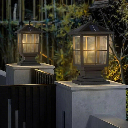 [Open-Box]Stone Light Pillar Traditional Black Waterproof LED Light