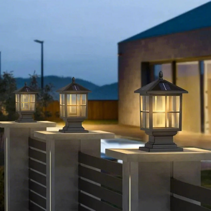 [Open-Box]Stone Light Pillar Traditional Black Waterproof LED Light