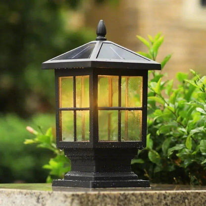 [Open-Box]Stone Light Pillar Traditional Black Waterproof LED Light