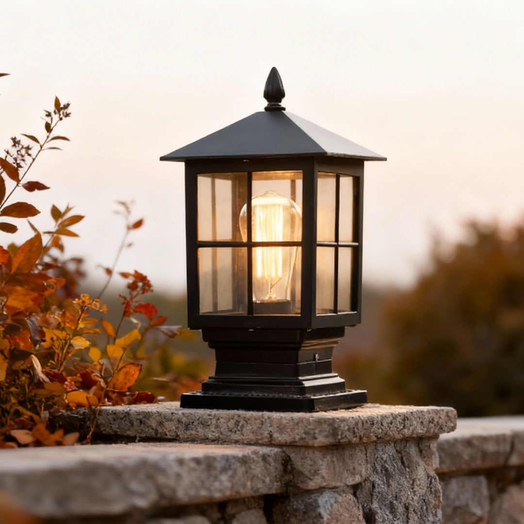 [Open-Box]Stone Light Pillar Traditional Black Waterproof LED Light