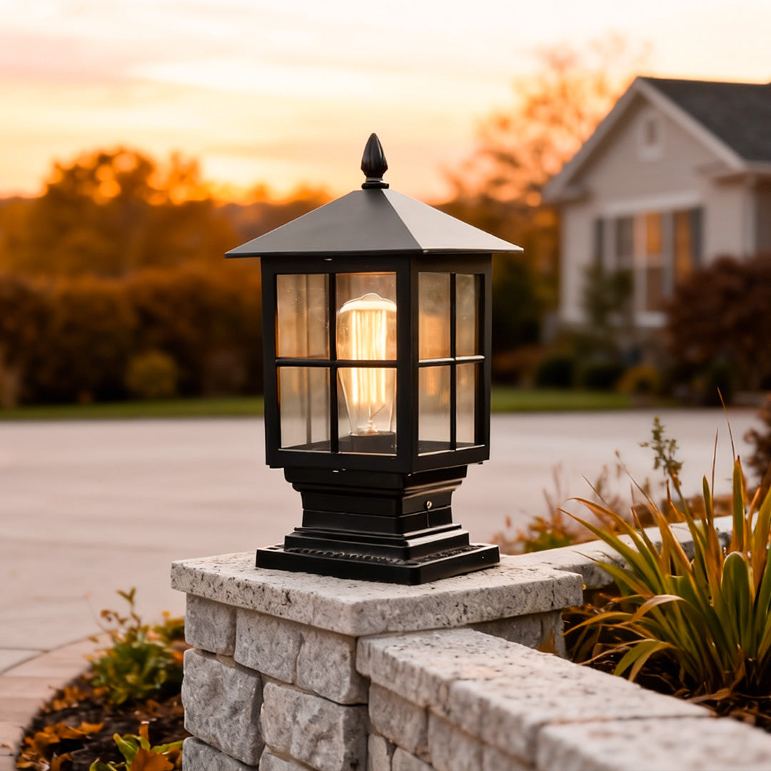 [Open-Box]Stone Light Pillar Traditional Black Waterproof LED Light