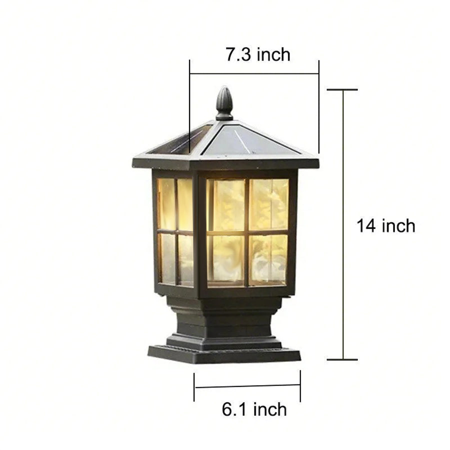 [Open-Box]Stone Light Pillar Traditional Black Waterproof LED Light