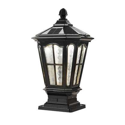 [Open-Box]Stone Pillar Light Fixture Retro Pavilion-Style LED Light