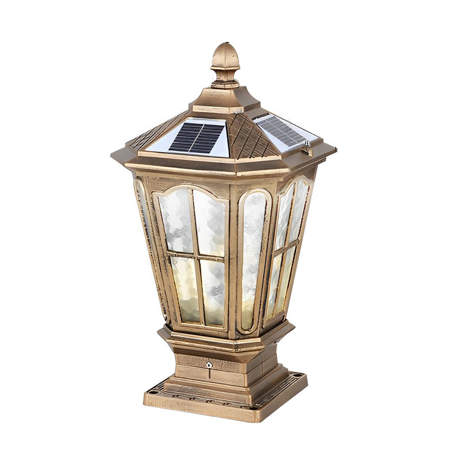 [Open-Box]Stone Pillar Light Fixture Retro Pavilion-Style LED Light