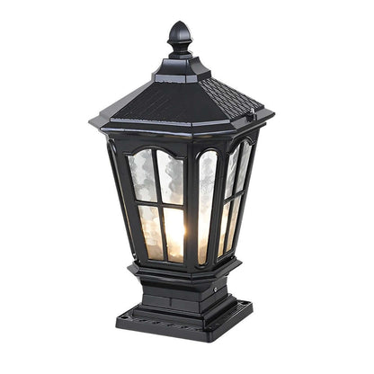 [Open-Box]Stone Pillar Light Fixture Retro Pavilion-Style LED Light