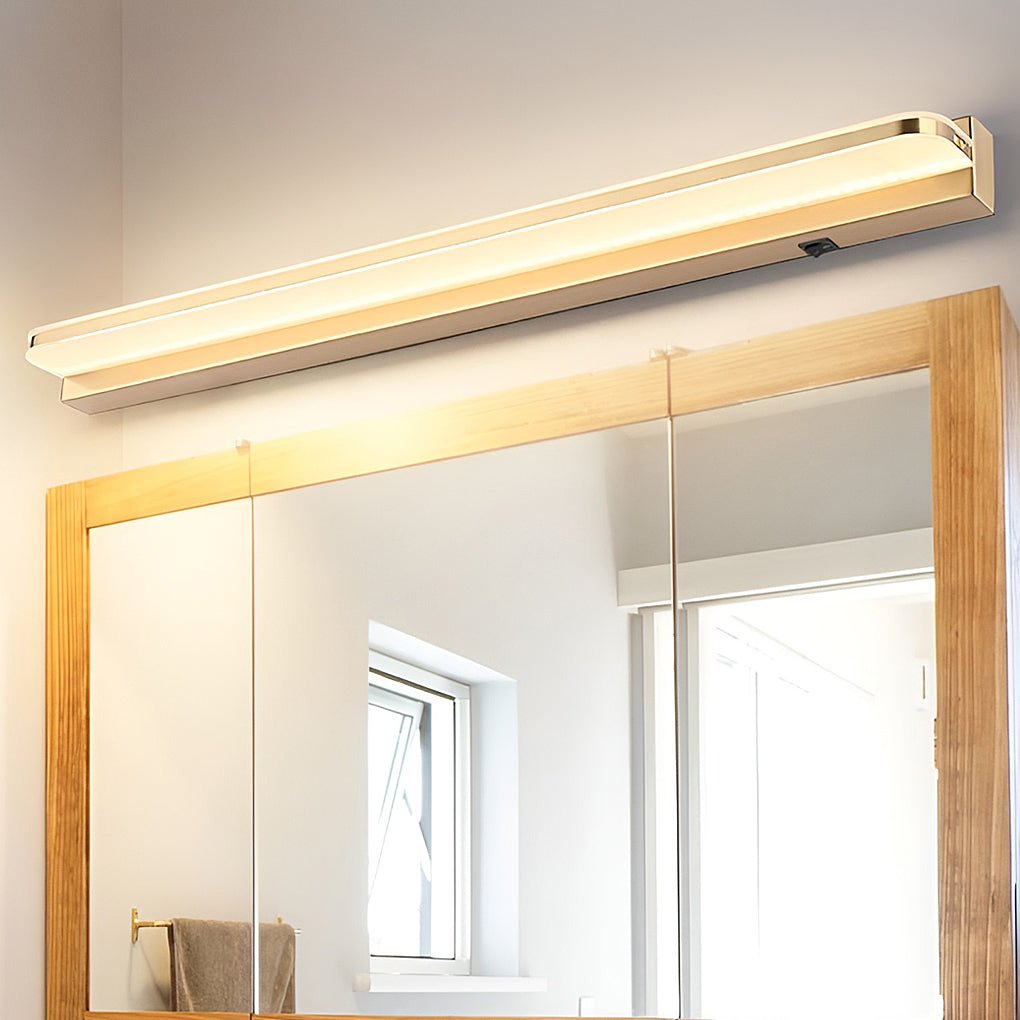 [Open-Box] LED Bathroom Vanity Light with Wall-Mounted Panel and Polished Iron Trim