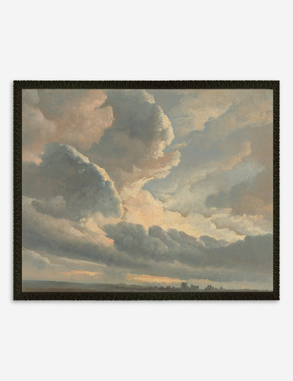 Study of Clouds with a Sunset near Rome Wall Art by Simon Alexandre Clement Denis
