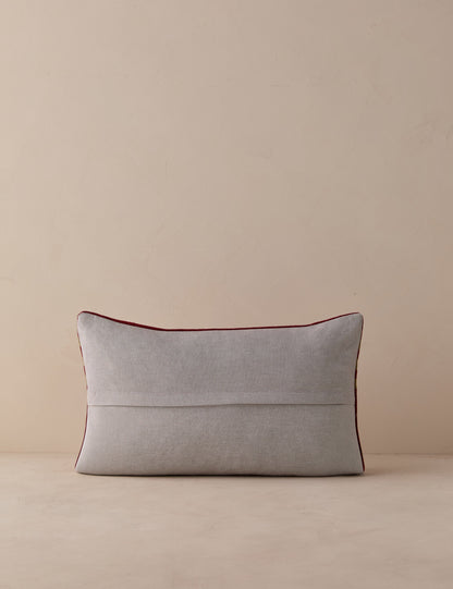 Vintage Lumbar Pillow No. 334, 12" x 20"