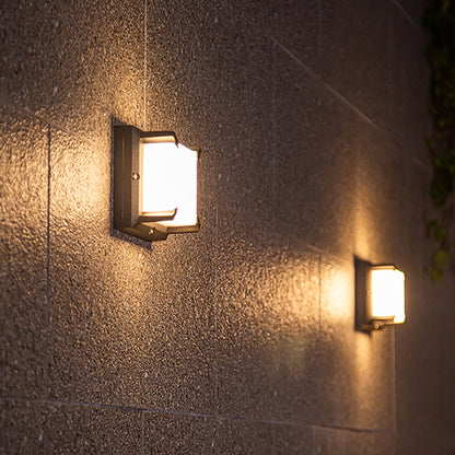 Waterproof Die-cast Aluminum Black Outdoor Wall Light Modern simple Style