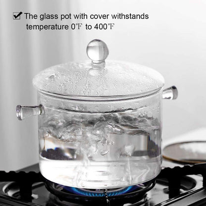 Transparent Glass Cooking Pot