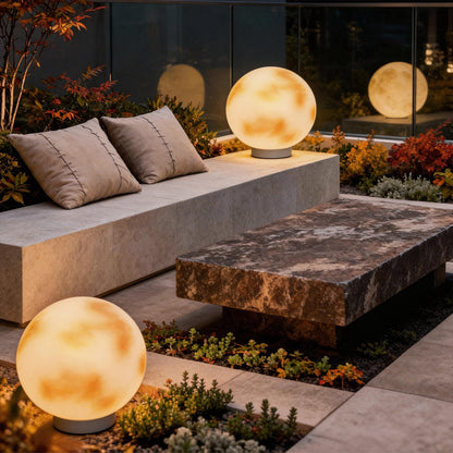 [Open-Box]Moon-Shaped Stone Pillar Light Outdoor Decorative Light