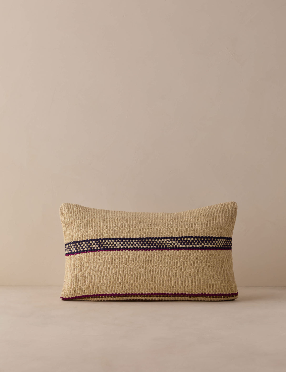 Vintage Lumbar Pillow No. 338, 12" x 20"