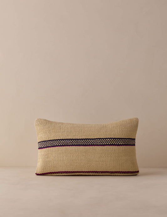 Vintage Lumbar Pillow No. 338, 12" x 20"