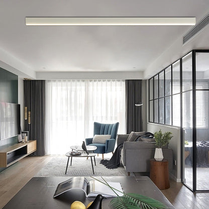 [Open-Box]White Minimalist Strip Stepless Dimming LED Modern Ceiling Light with Remote Control