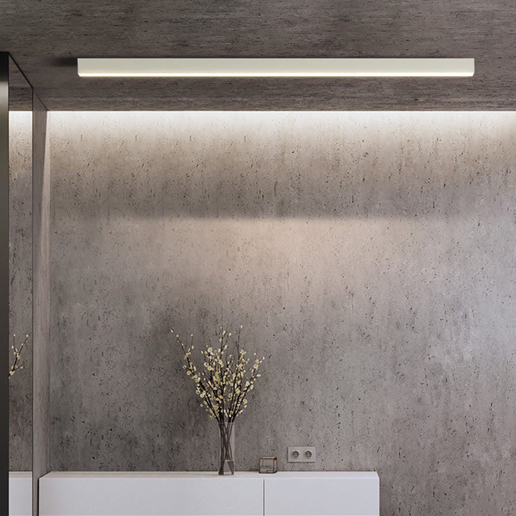 [Open-Box]White Minimalist Strip Stepless Dimming LED Modern Ceiling Light with Remote Control