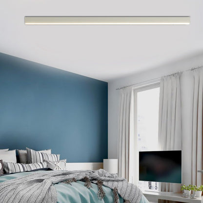 [Open-Box]White Minimalist Strip Stepless Dimming LED Modern Ceiling Light with Remote Control