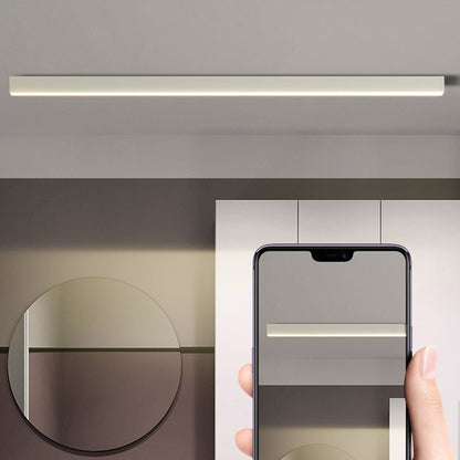 [Open-Box]White Minimalist Strip Stepless Dimming LED Modern Ceiling Light with Remote Control