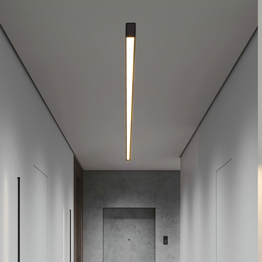 [Open-Box]White Minimalist Strip Stepless Dimming LED Modern Ceiling Light with Remote Control