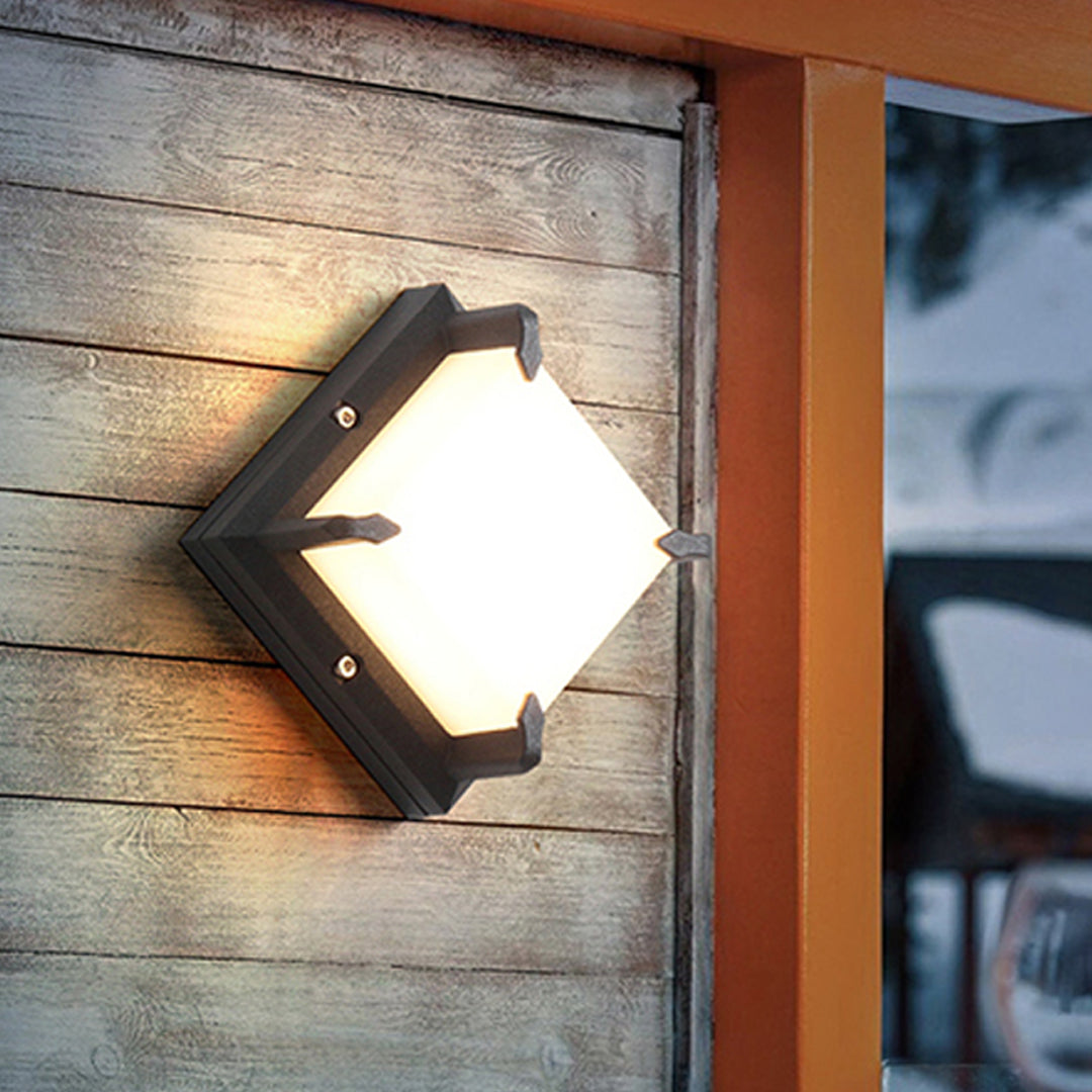 Waterproof Die-cast Aluminum Black Outdoor Wall Light Modern simple Style