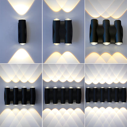 [Open-Box] Up and Down Light LED Waterproof Black Modern Wall Washer Light Wall Lamp