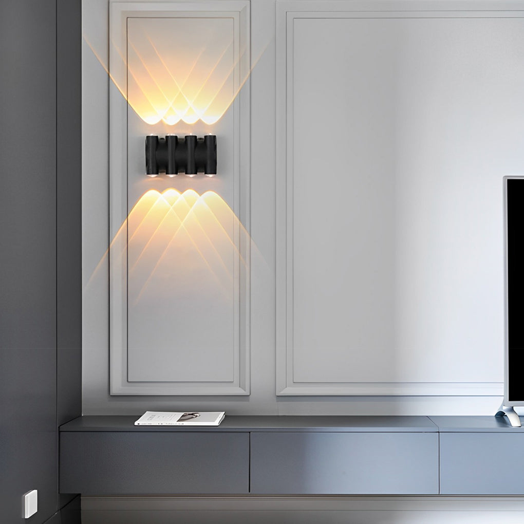 [Open-Box] Up and Down Light LED Waterproof Black Modern Wall Washer Light Wall Lamp
