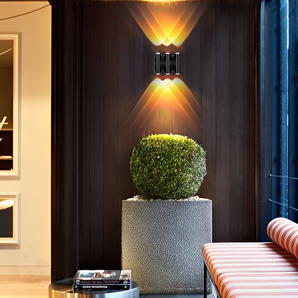 [Open-Box] Up and Down Light LED Waterproof Black Modern Wall Washer Light Wall Lamp