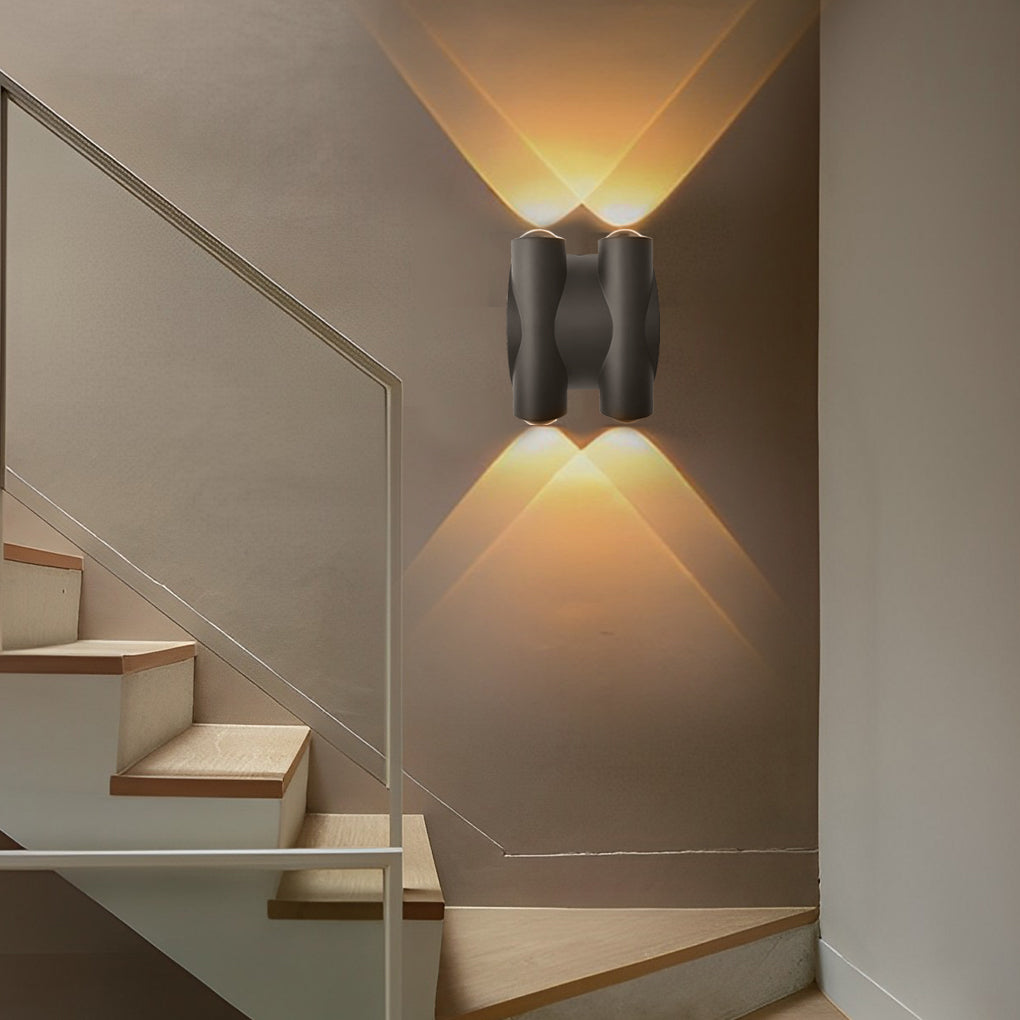 [Open-Box] Up and Down Light LED Waterproof Black Modern Wall Washer Light Wall Lamp