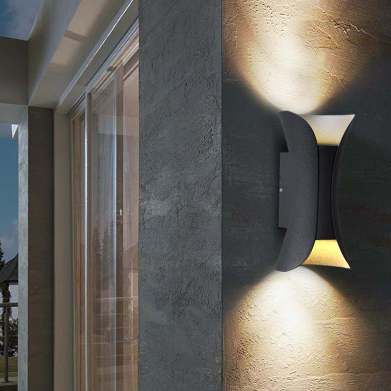 [Open-Box]Up Down Lighting Wall Lights Modern Curved LED Waterproof Light