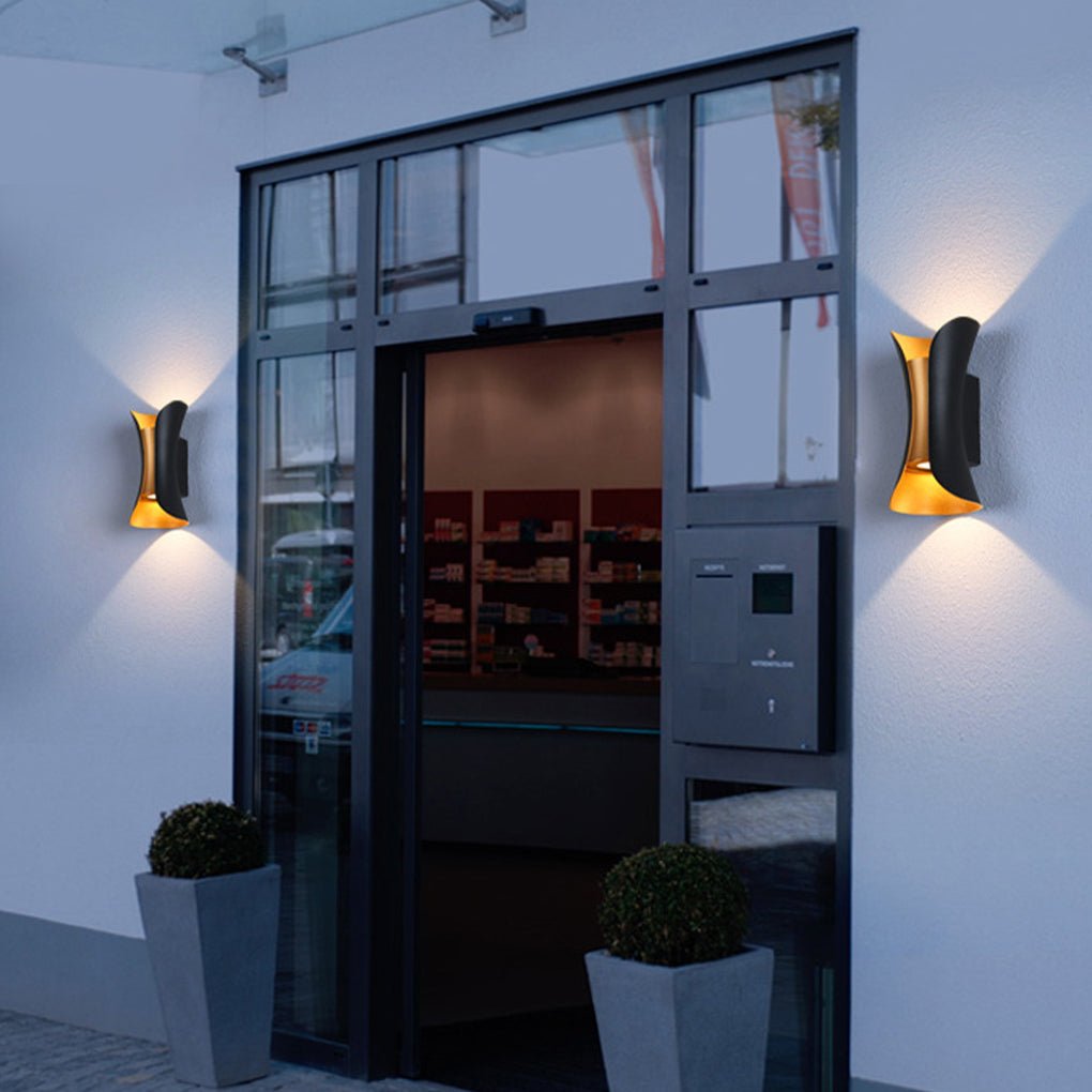 [Open-Box]Up Down Lighting Wall Lights Modern Curved LED Waterproof Light