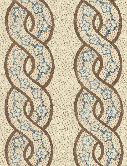 Whitby Tea Stained Linen Fabric by Nathan Turner