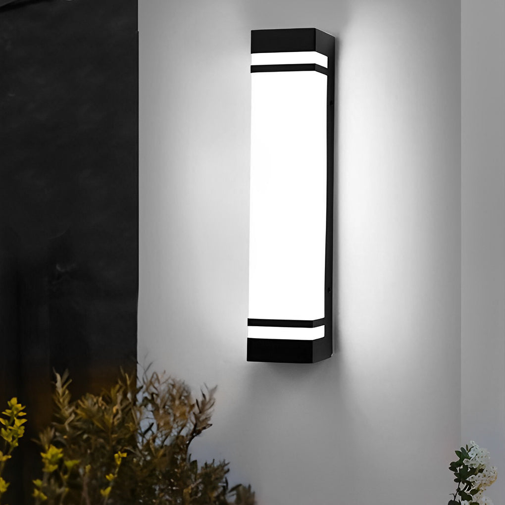[Open-Box]Rectangle Modern Waterproof LED Black Outdoor Wall Lighting