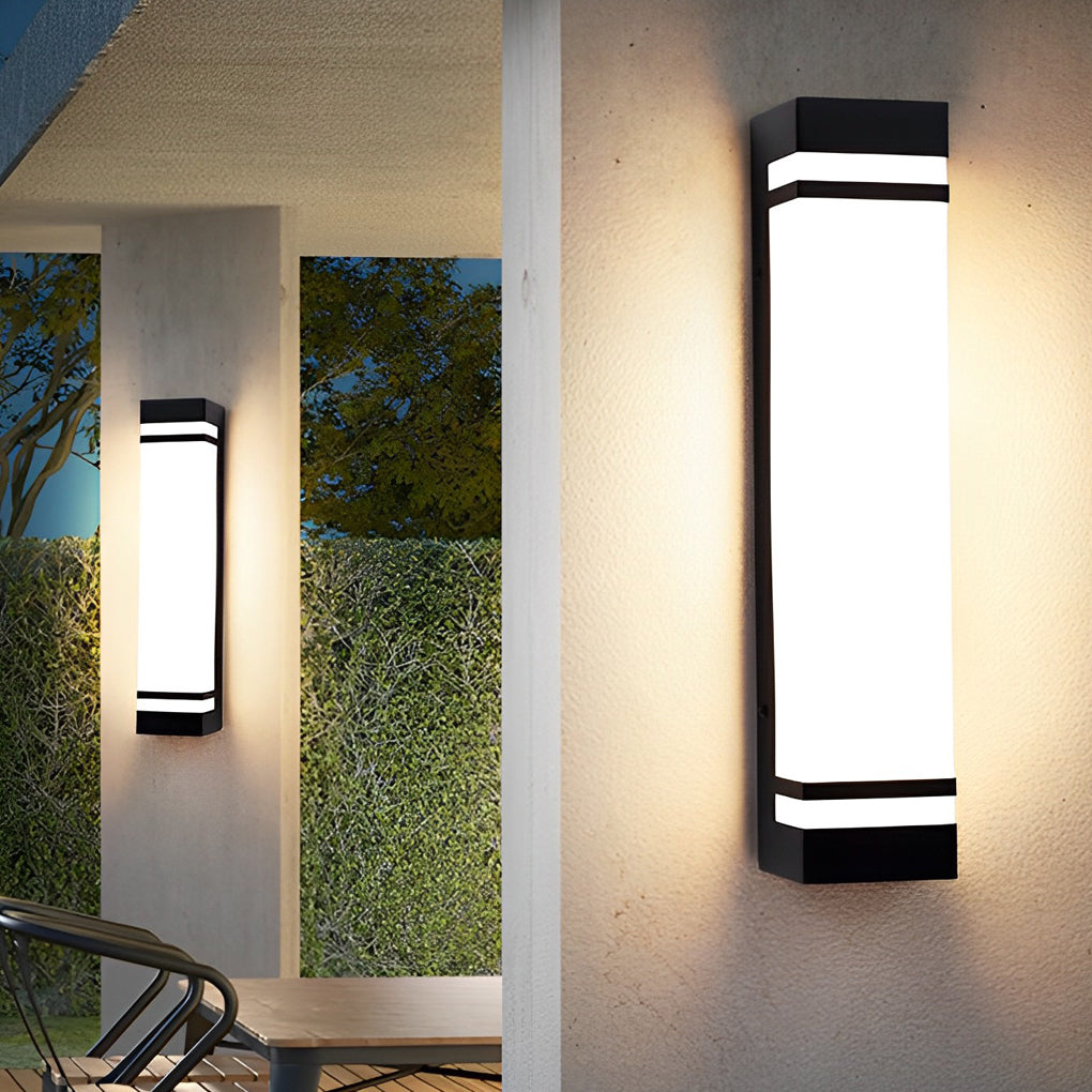 [Open-Box]Rectangle Modern Waterproof LED Black Outdoor Wall Lighting