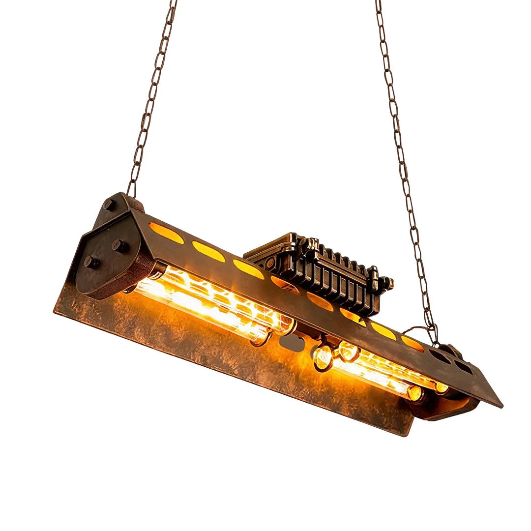 Vintage Farmhouse Chandelier Industrial T300 Tube Ceiling Light