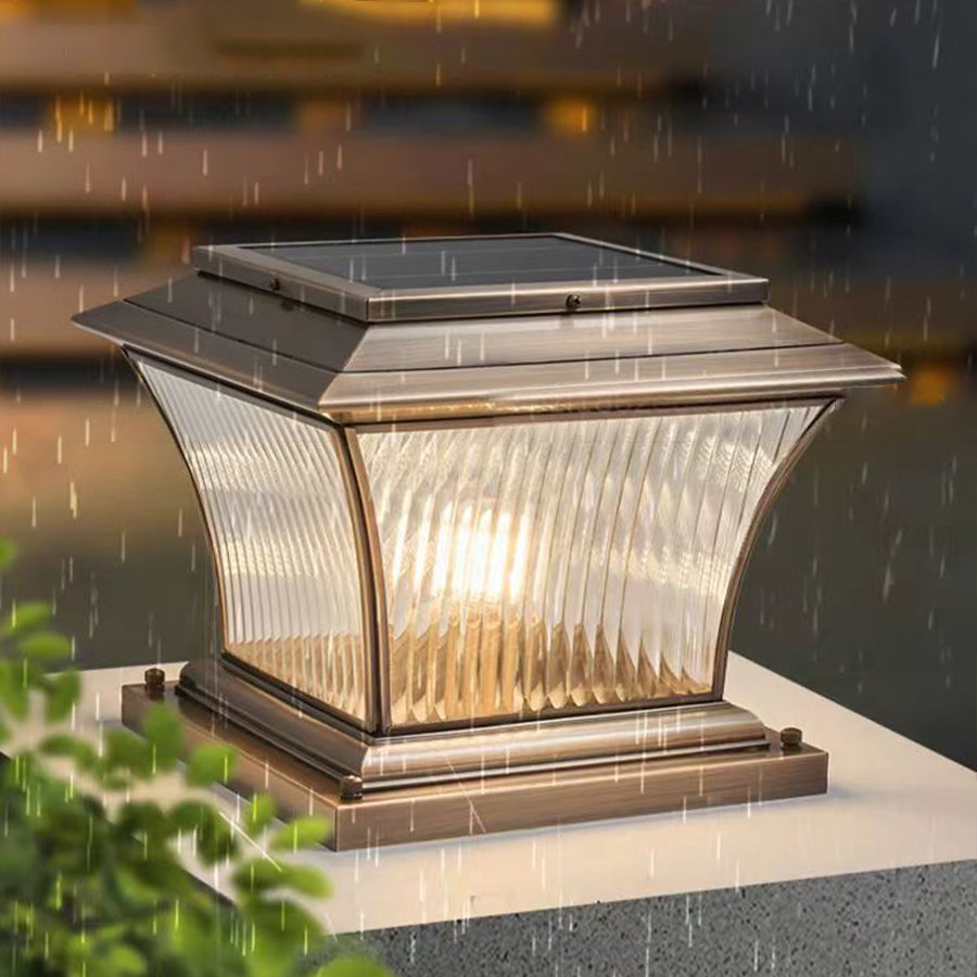 Waterproof Copper Outdoor Pillar Light European style